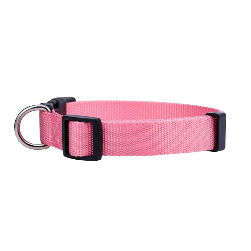 NWT Native Pup Basic Nylon Dog Collar, Adjustable for Small Dogs or Puppies Pink